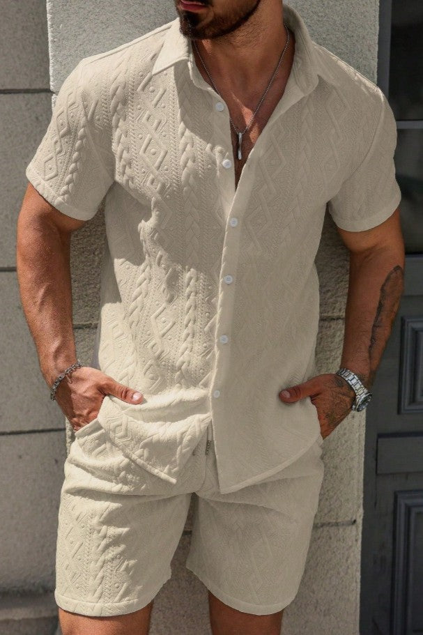 Conjunto casual camisa manga corta y shorts