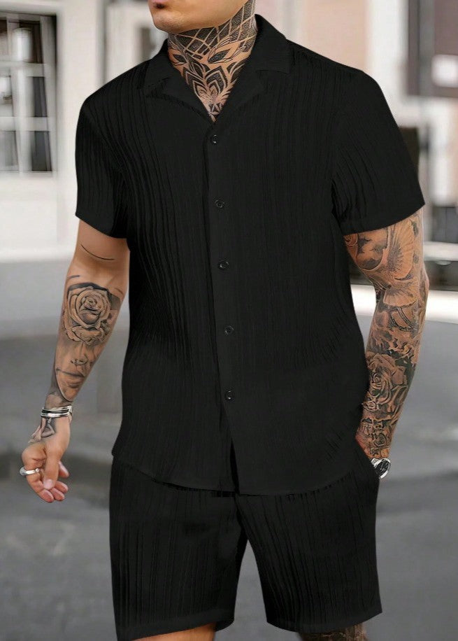 Conjunto casual camisa manga corta y shorts