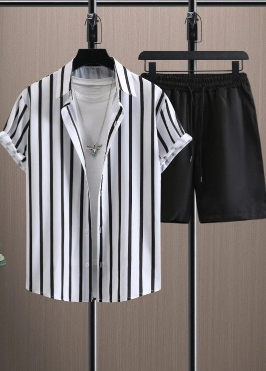 Conjunto casual camisa manga corta y shorts