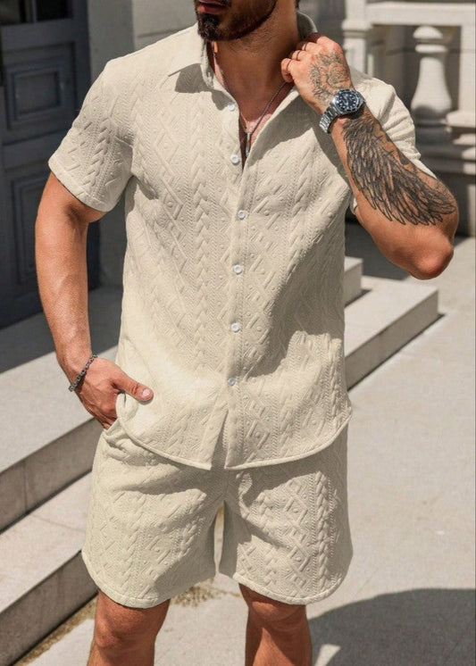 Conjunto casual camisa manga corta y shorts