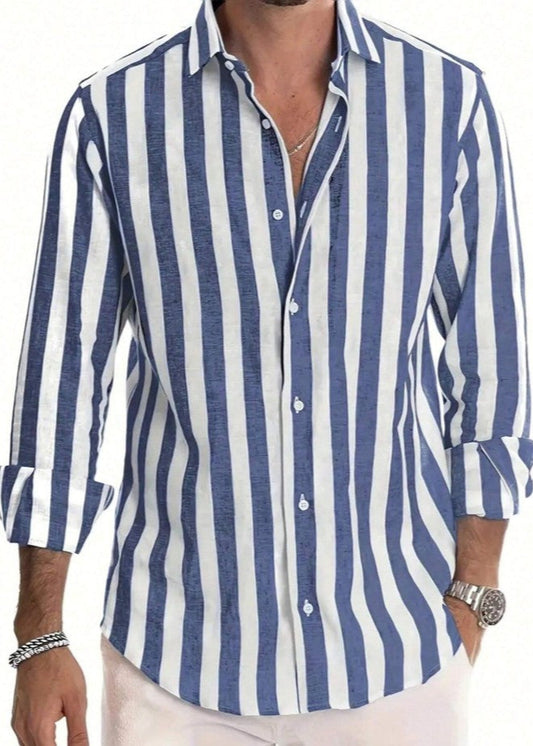 Camisa slim  fit manga larga