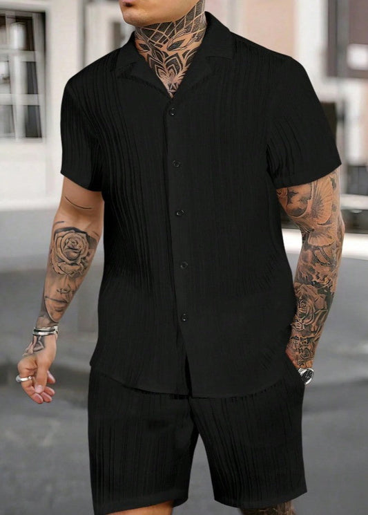 Conjunto casual camisa manga corta y shorts