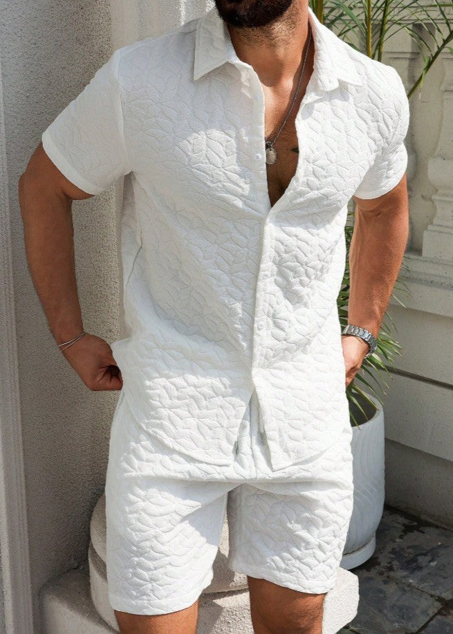 Conjunto casual camisa manga corta y shorts